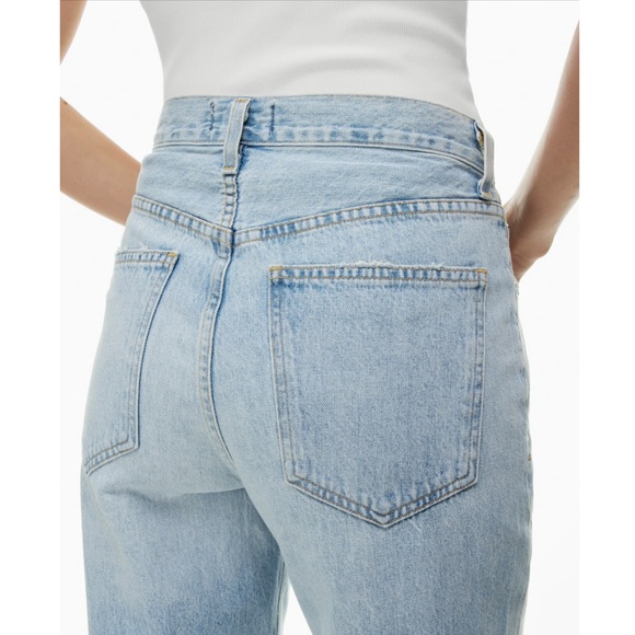 AGOLDE | “SUBURBIA” CRISS CROSS UPSIZED LIGHT BLUE JEANS DENIM RELAXED - Picture 10 of 14